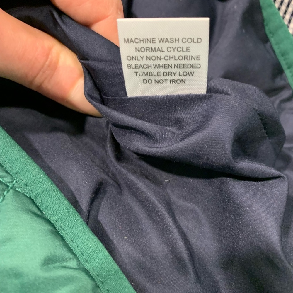 41 Hawthorn - Wilco Solid Quilted Vest - Green and Blue - Size S - Picture 5 of 5